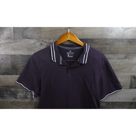 Nike Other - Nike Polo Shirt Mens Large Purple Court Challenge Short Sleeve Swoosh Tennis